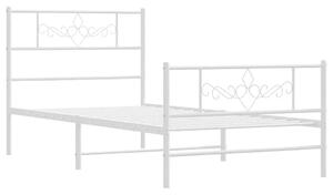 Białe metalowe łóżko jednoosobowe 100x200 cm - Radina