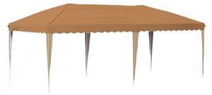 Namiot imprezowy rozkładany 575 x 290 x 245 cm Beżowy