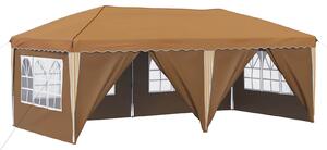 Namiot imprezowy rozkładany 575 x 288 x 245 cm Beżowy
