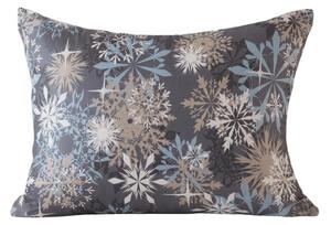 Poszewka na poduszkę z mikrofibry SNOWFLAKE 70x90 cm, niebieskoszara