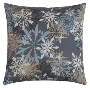 Poszewka na poduszkę z mikrofibry SNOWFLAKE 45x45 cm, niebieskoszara
