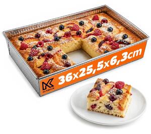 Blacha do pieczenia ciast Imperia 36 x 25 cm, srebrna