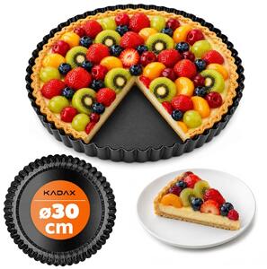 Forma karbowana do tarty Prung, 30 cm, czarna