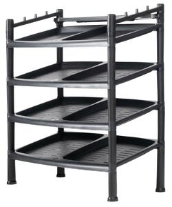 Szafka na buty 4 półki Black 52 x 34 x 67 cm