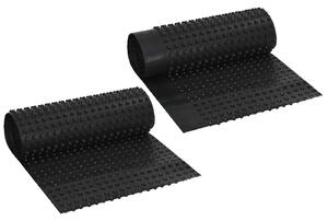 Arkusz drenażowy z wypustkami 2 pcs Czarny 0,5 x 20 m HDPE