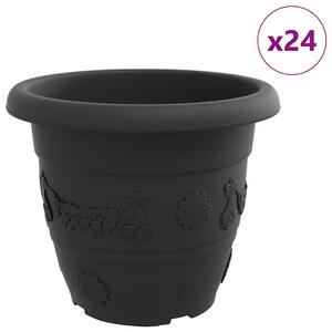 Okrągła doniczka na kwiaty 24 pcs Czarny Ø 34 x 28 cm