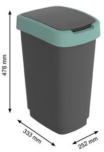 Kosz na śmieci z tworzywa sztucznego z recyklingu 25 L Twist − Rotho