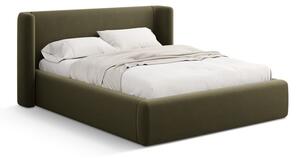 Zielone tapicerowane łóżko dwuosobowe ze schowkiem ze stelażem 140x200 cm Jason – Windsor & Co Sofas