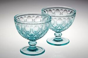 Niebieskie szklane pucharki zestaw 2 szt. 250 ml Fleur – Premier Housewares