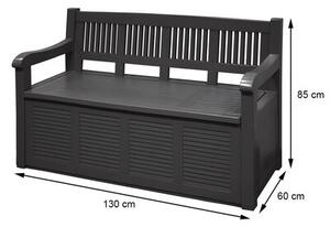 Ławka ogrodowa PROGARDEN 280L Antracytowy