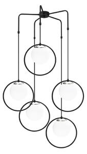 Czarna metalowa lampa wisząca Opviq lights Satyros
