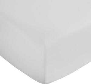 Białe prześcieradło z satyny bawełnianej z gumką 150x200 cm Cotton Sateen – Bianca