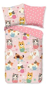 Bawełniana jednoosobowa pościel dziecięca 140x200 cm Cats – Bonami Selection