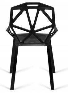 Krzesło nowoczesne VECTOR zestaw 4 sztuk czarny
