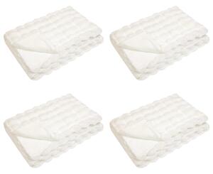 Koc antypoślizgowy z sztucznego futra królika Olite 4 pcs Biały