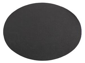 Czarna mata stołowa z imitacji skóry ZicZac Troja, 33x45 cm