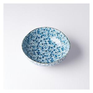 Niebiesko-biała miska ceramiczna MIJ Daisy, ø 17 cm