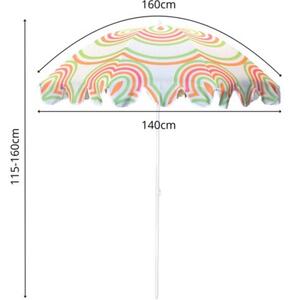 Parasol plażowy PROBEACH 1073811 160 cm Wielokolorowy