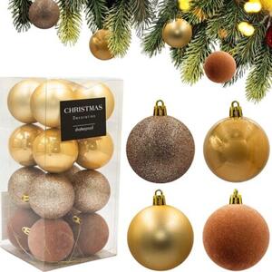 Bombka CHRISTMAS DECORATION 7703376 Złoty (16 szt.)
