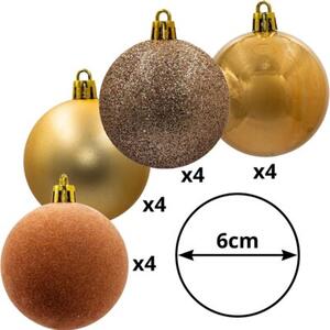 Bombka CHRISTMAS DECORATION 7703376 Złoty (16 szt.)