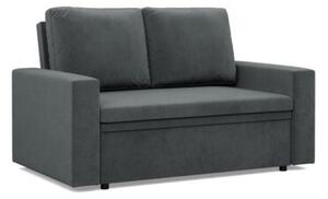 Sofa dwuosobowa, BLOM, velvet, 148x87x90 cm, ciemny szary | TYLETEGOTU