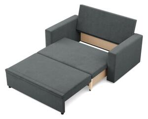 Sofa dwuosobowa, BLOM, velvet, 148x87x90 cm, ciemny szary | TYLETEGOTU