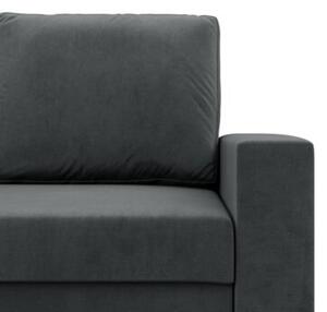 Sofa dwuosobowa, BLOM, velvet, 148x87x90 cm, ciemny szary | TYLETEGOTU
