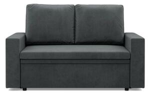 Sofa dwuosobowa, BLOM, velvet, 148x87x90 cm, ciemny szary | TYLETEGOTU