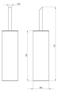 Szczotka WC DEANTE Silia ADI F712 Stal szczotkowana