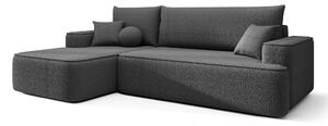 Grafitowy narożnik boucle z funkcją spania W1-Z07