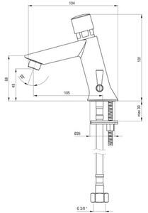 Bateria umywalkowa DEANTE Press BBH 029R Chrom