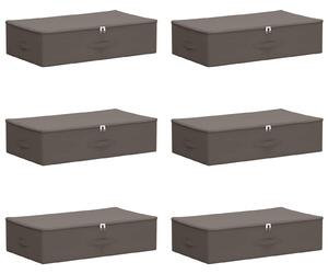 Skrzynia do przechowywania 6 pcs Szary 70 x 40 x 18 cm Włóknina