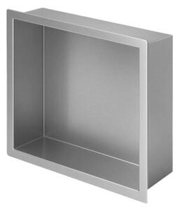 Półka łazienkowa wnękowa HYDROSAN IGA-CH-30X30X10 Chrom szczotkowany 30x30x10 cm