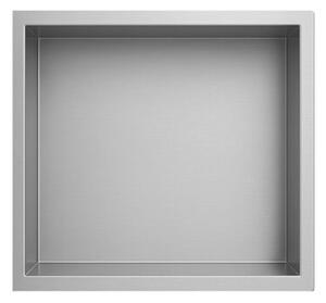 Półka łazienkowa wnękowa HYDROSAN IGA-CH-30X30X10 Chrom szczotkowany 30x30x10 cm