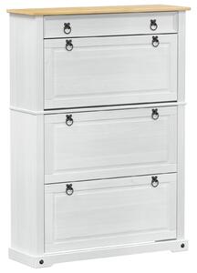 Szafka na buty z szufladą z półką Corona Biały 99 x 32 x 138 cm