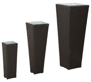 Zestaw na świeżym powietrzu 3 pcs Czarny Metal