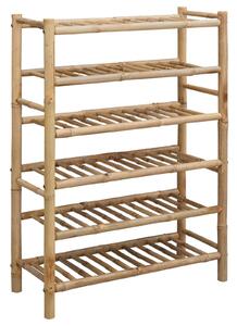 Stojak na buty z półką Naturalny 68 x 28 x 96 cm Bambus