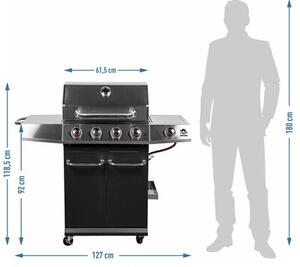 Grill ogrodowy gazowy BROWIN dragON BBQ G101 331200 11.7 kW 60 x 36.5 cm