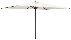 Parasolka ogrodowa 200 x 300 cm Poliester Prostokątny kremowy
