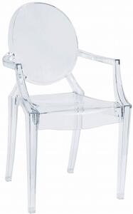 Przezroczyste krzesło nowoczesne typu ludwik - Agox 4X
