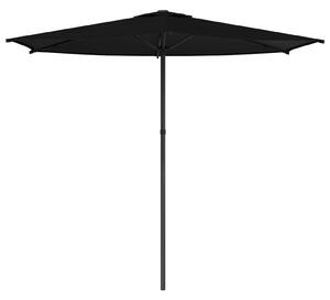 Parasolka ogrodowa 270 x 270 cm Poliester Prostokątny Czarny