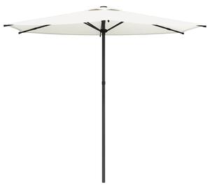 Parasolka ogrodowa 270 x 270 cm Poliester Prostokątny kremowy