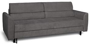 Grafitowa welurowa sofa z funkcją spania W8-H63