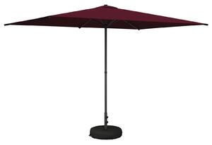 Parasol ogrodowy z podstawą 200 x 300 cm Poliester Prostokątny
