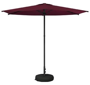 Parasol ogrodowy z podstawą 270 x 270 cm Poliester Prostokątny