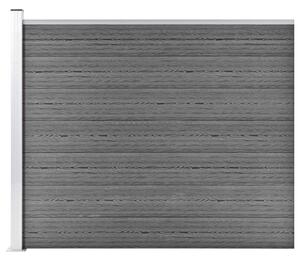 Panel ogrodzeniowy z WPC, 175x146 cm, szary