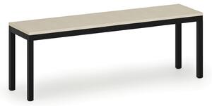 Ławka szatniowa, siedzisko - laminat, długość 1200 mm, pomarańczowy