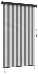 Roleta Antracytowy i biały 60 x 250 cm Materiał i Aluminium