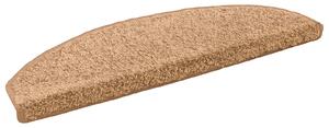 Samoprzylepne maty na schody 15 pcs Beżowy 80 x 24,5 x 3,5 cm