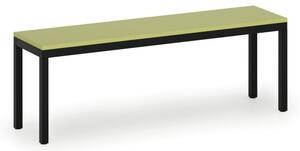 Ławka szatniowa, siedzisko - laminat, długość 1200 mm, zielony